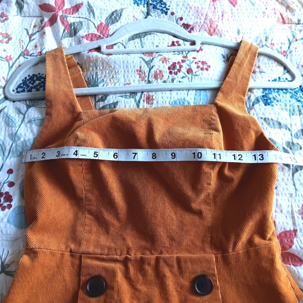 Urban Outfitters BDG Mustard Yellow Daley Corduroy Romper Shorts Coulotte Skirt - Picture 5 of 11